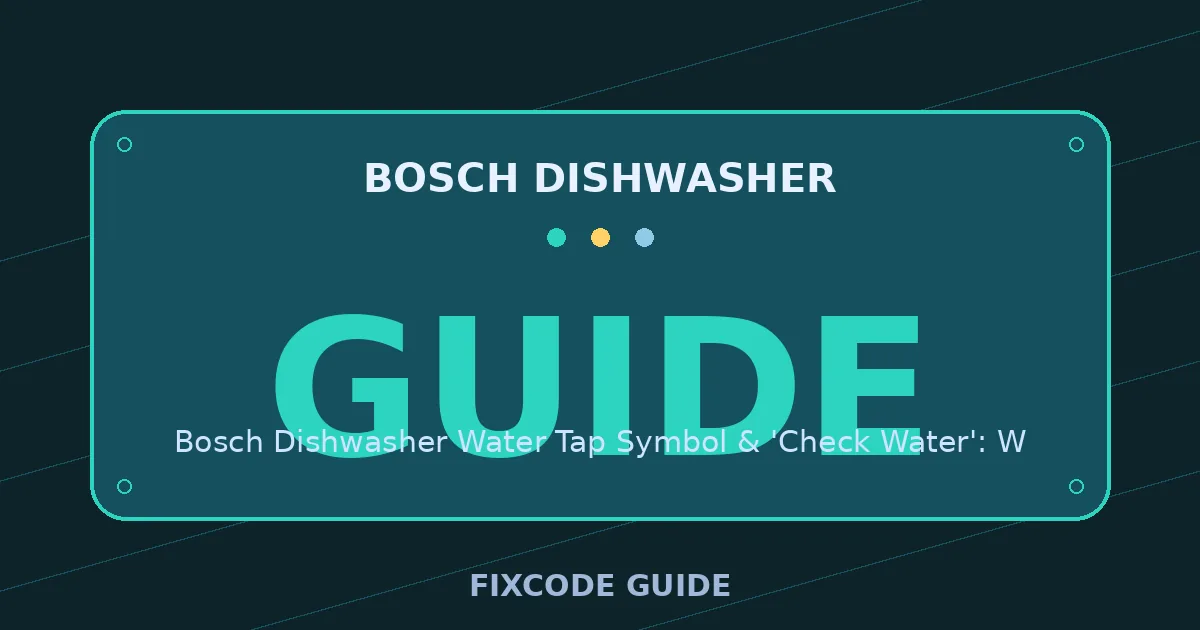Bosch Dishwasher display showing GUIDE — FixCode Guide error code graphic