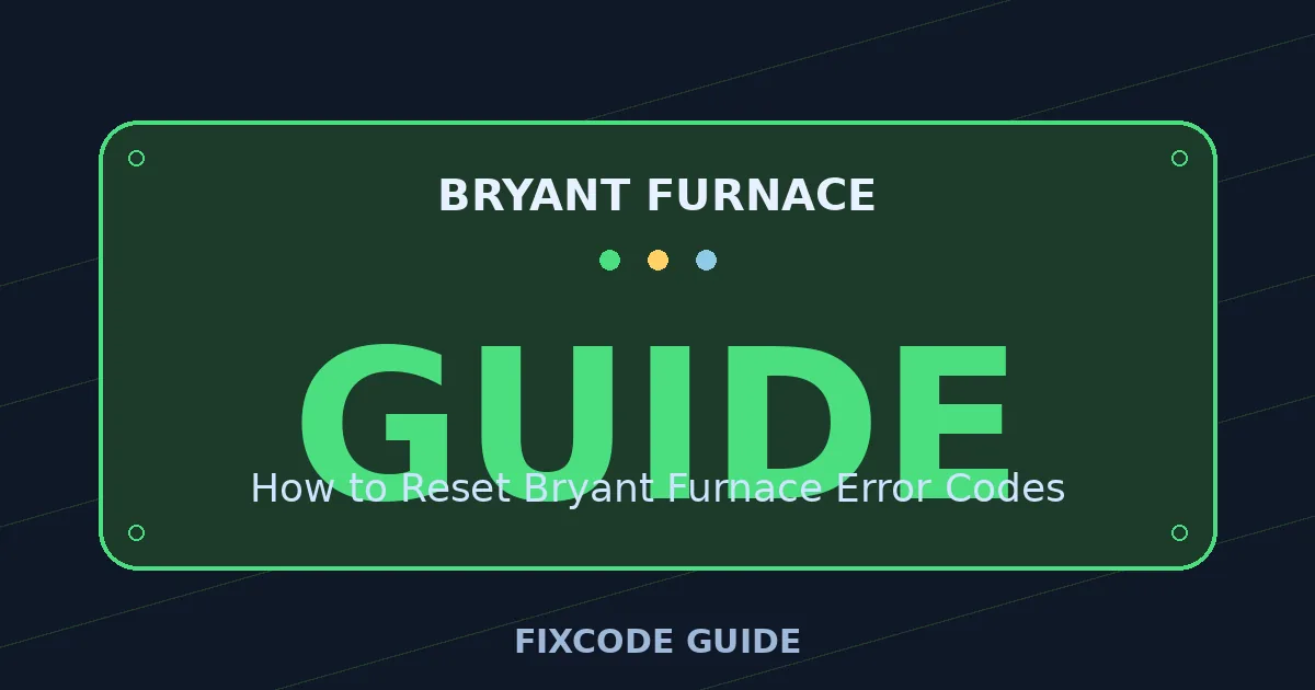 Bryant Furnace display showing GUIDE — FixCode Guide error code graphic