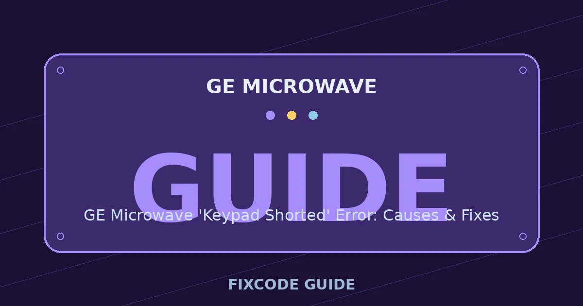 GE Microwave display showing GUIDE — FixCode Guide error code graphic