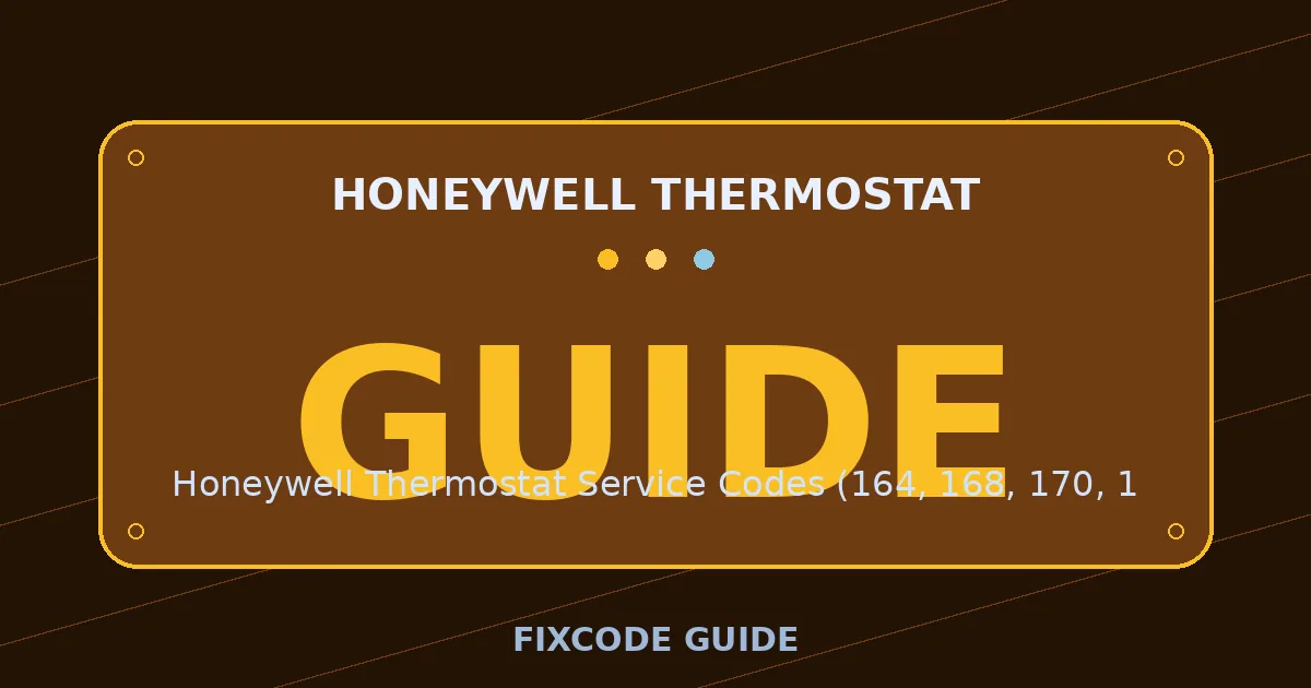 Honeywell Thermostat display showing GUIDE — FixCode Guide error code graphic