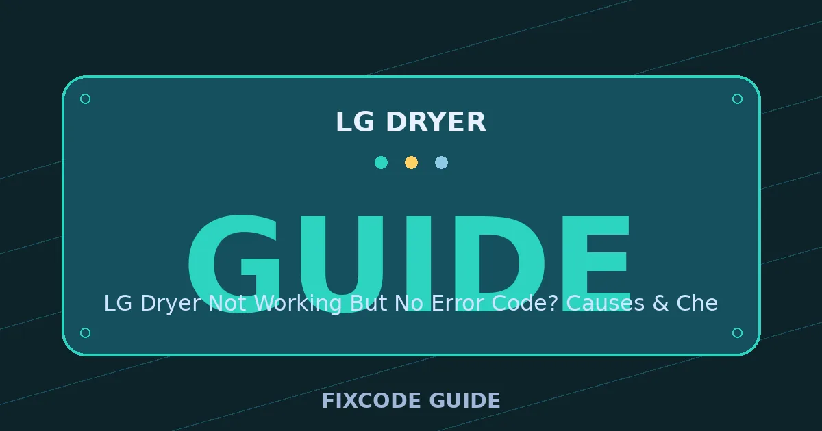 LG Dryer display showing GUIDE — FixCode Guide error code graphic
