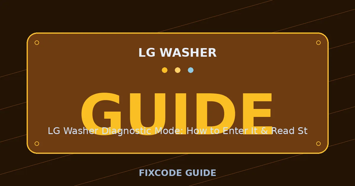 LG Washer display showing GUIDE — FixCode Guide error code graphic