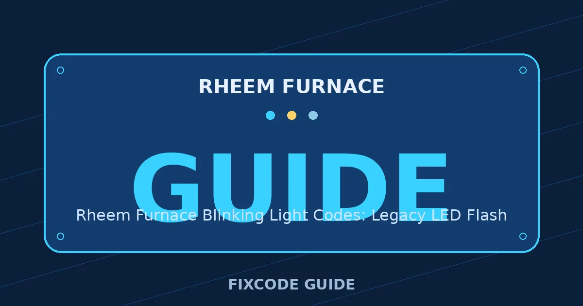 Rheem Furnace display showing GUIDE — FixCode Guide error code graphic