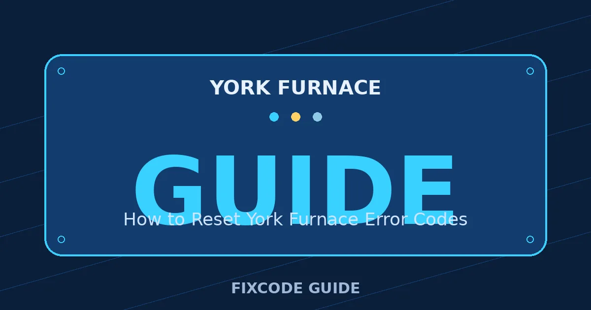 York Furnace display showing GUIDE — FixCode Guide error code graphic